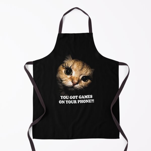 Item preview, You Got Games On Your Phone Funny Cat Retro Meme designed and sold by Off-Road-Zone.