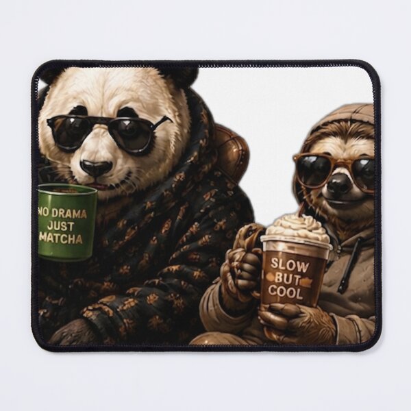 Item preview, Cool Panda & Sloth Coffee Crew designed and sold by DailyDoodlesBySumbul.