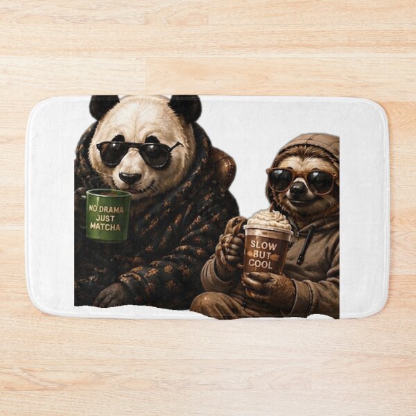 Item preview, Cool Panda & Sloth Coffee Crew designed and sold by DailyDoodlesBySumbul.