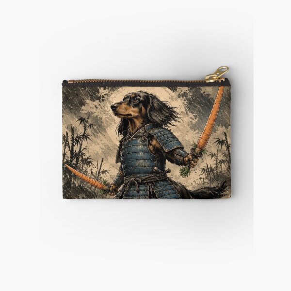 Item preview, Samurai Dachshund Ronin | Carrot Swords | Ukiyo-e Art in the Rain designed and sold by Natalia-Vlad.
