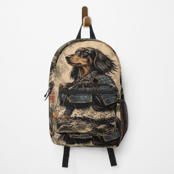 Item preview, Samurai Dachshund Ronin | Carrot Swords | Ukiyo-e Art in the Rain designed and sold by Natalia-Vlad.