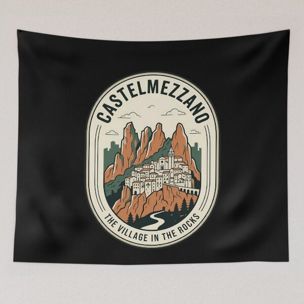 Item preview, Castelmezzano Italy Village Vintage Travel Emblem designed and sold by k3rstman1.