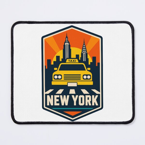 Item preview, New York Taxi Skyline Badge designed and sold by Lyfeinsights.