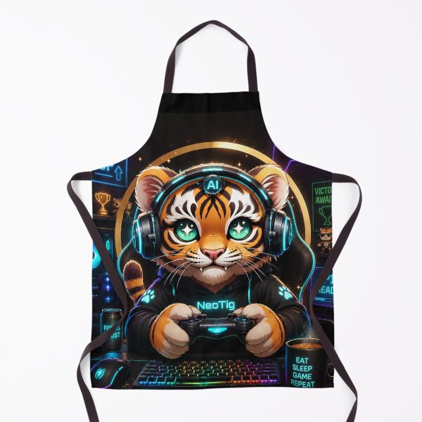 Item preview, NeoTig Kawaii AI Gaming Tiger Esports Champion P1 Ready designed and sold by NeoTigLuna.