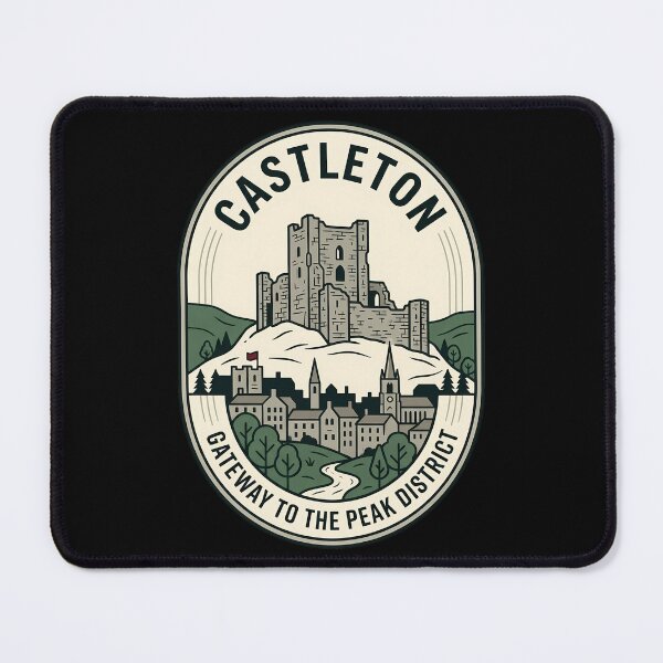 Item preview, Castleton Peak District Vintage Travel Emblem Peveril Castle designed and sold by k3rstman1.