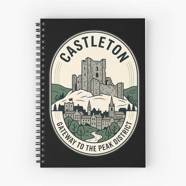 Item preview, Castleton Peak District Vintage Travel Emblem Peveril Castle designed and sold by k3rstman1.