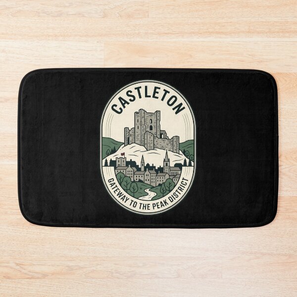 Item preview, Castleton Peak District Vintage Travel Emblem Peveril Castle designed and sold by k3rstman1.