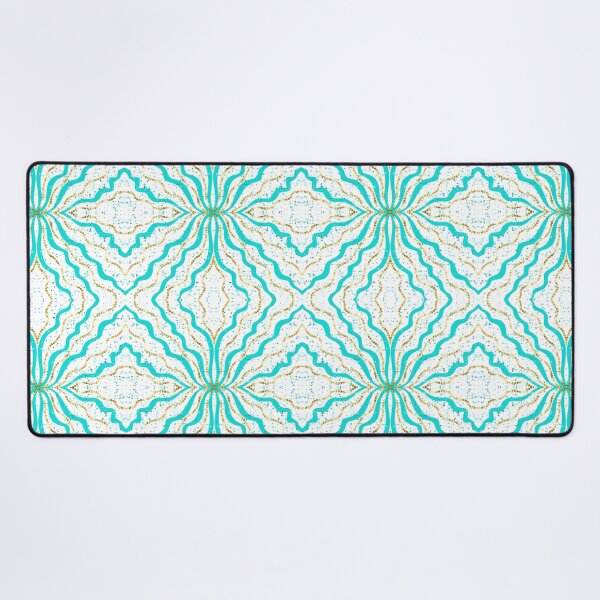 Item preview, Seafoam Green and Gold Glitter (faux effect) Ribbon Mandala designed and sold by Saburkitty.