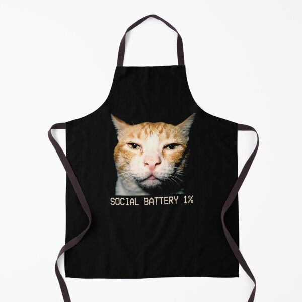 Item preview, Social Battery 1 Percent Funny Orange Cat Introvert designed and sold by Off-Road-Zone.
