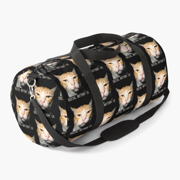 Item preview, Social Battery 1 Percent Funny Orange Cat Introvert designed and sold by Off-Road-Zone.