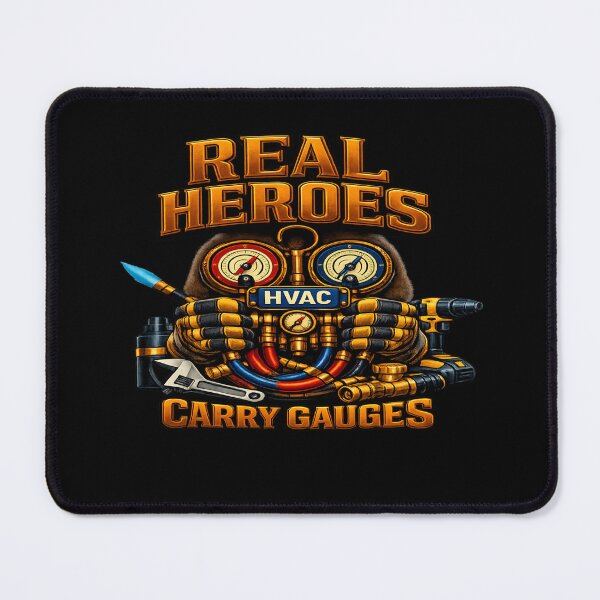 Item preview, Real Heroes Carry Gauges HVAC - Bold Technician Design designed and sold by FrozenHeat97.