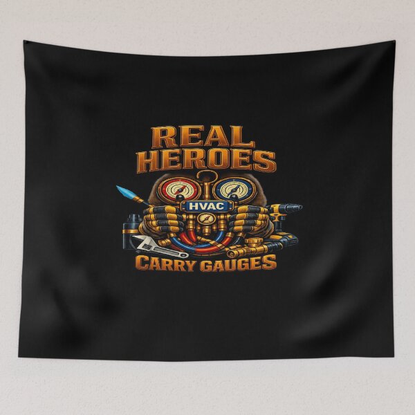 Item preview, Real Heroes Carry Gauges HVAC - Bold Technician Design designed and sold by FrozenHeat97.