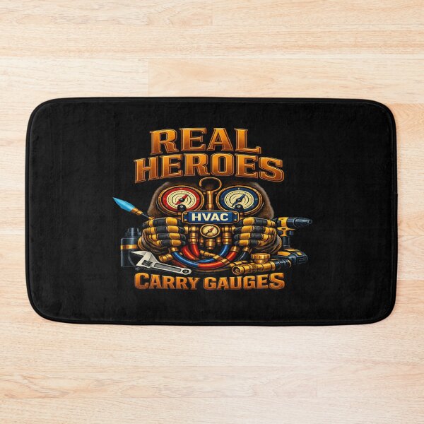 Item preview, Real Heroes Carry Gauges HVAC - Bold Technician Design designed and sold by FrozenHeat97.