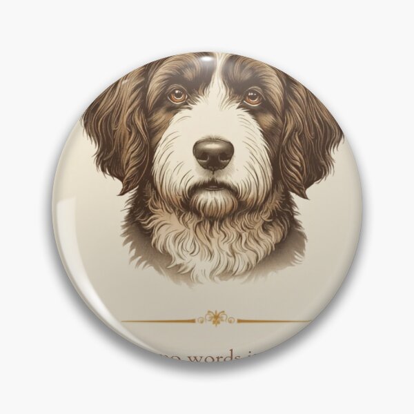 Item preview, "Bernedoodle Muted Vintage Portrait Love Quote" designed and sold by WaggingTailsCo.