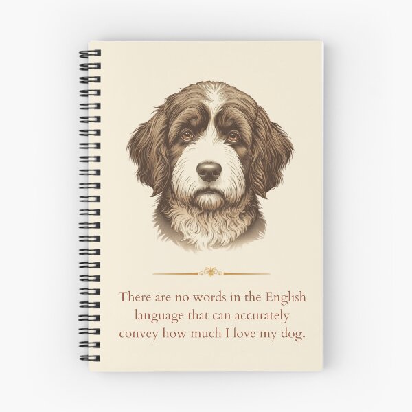 Item preview, "Bernedoodle Muted Vintage Portrait Love Quote" designed and sold by WaggingTailsCo.