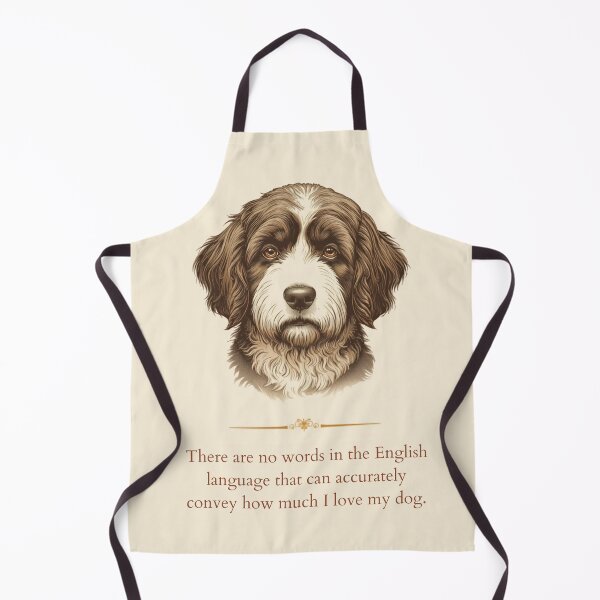 Item preview, "Bernedoodle Muted Vintage Portrait Love Quote" designed and sold by WaggingTailsCo.