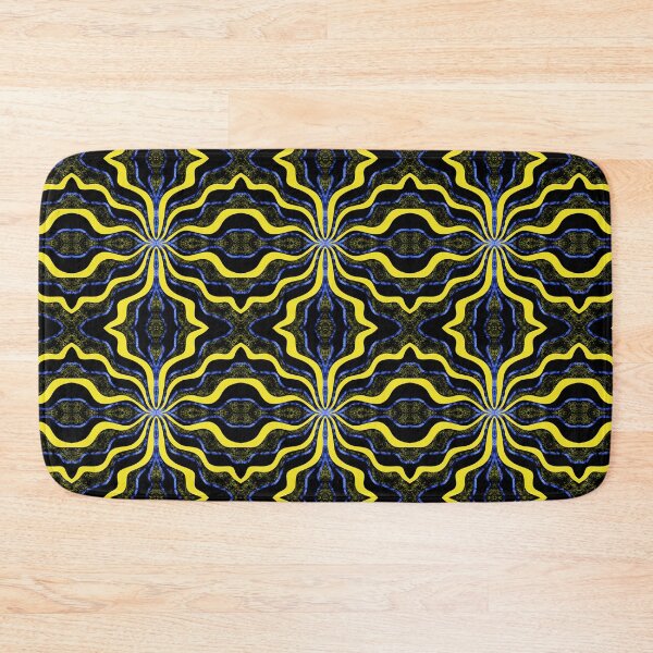 Item preview, Yellow and Blue Glitter (faux effect) Ribbon Mandala  designed and sold by Saburkitty.