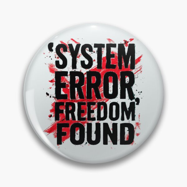 Item preview, System Error Freedom Found Minimalist Typography  Neon Blue Design designed and sold by GoGreenlove.
