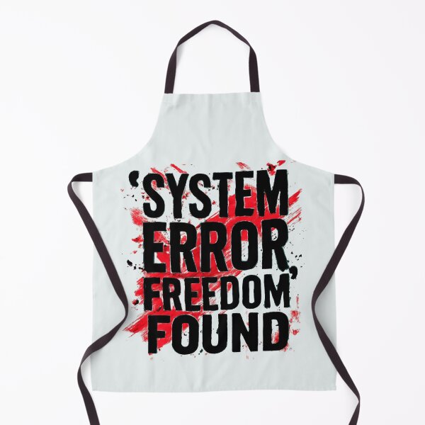 Item preview, System Error Freedom Found Minimalist Typography Neon Blue Design designed and sold by GoGreenlove.
