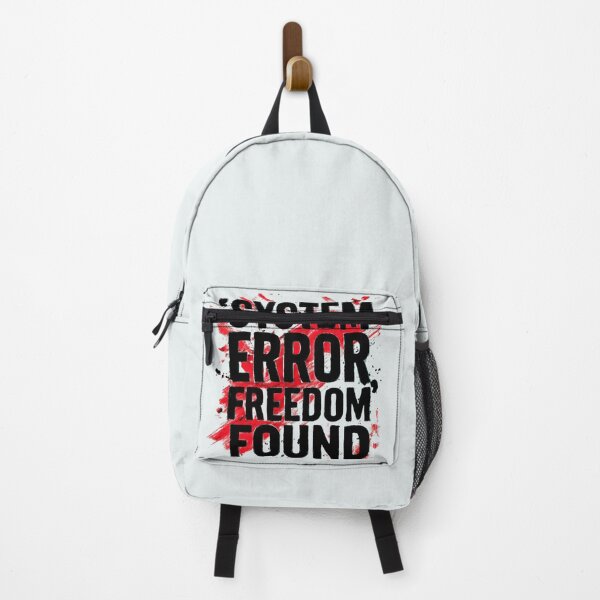 Item preview, System Error Freedom Found Minimalist Typography Neon Blue Design designed and sold by GoGreenlove.