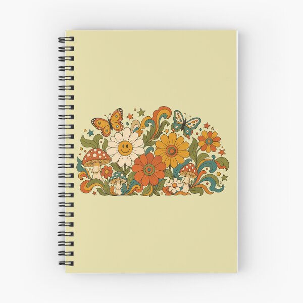 Item preview, Retro 70s Boho Hippie Groovy Floral Mushroom & Butterfly Art designed and sold by Far Out Goods.