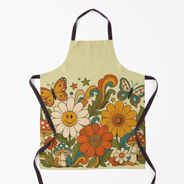Item preview, Retro 70s Boho Hippie Groovy Floral Mushroom & Butterfly Art designed and sold by Far Out Goods.