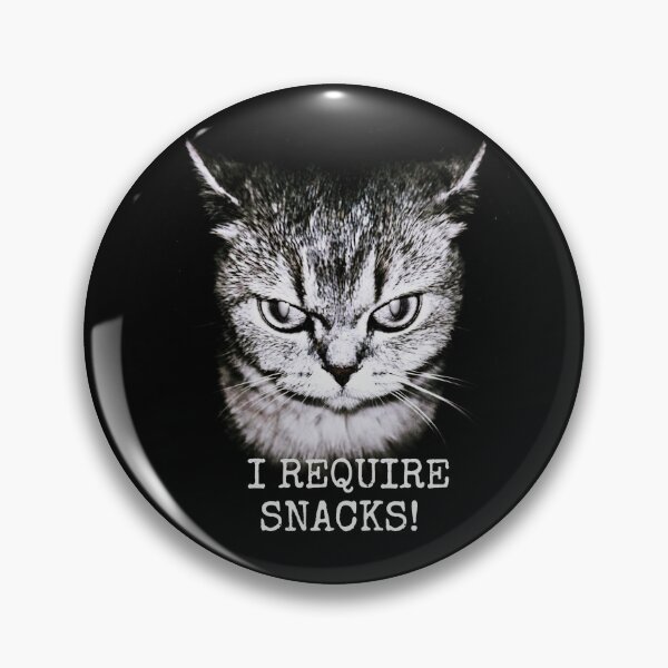 Item preview, I Require Snacks Angry Cat Funny Retro Meme designed and sold by Off-Road-Zone.