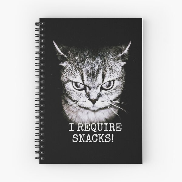 Item preview, I Require Snacks Angry Cat Funny Retro Meme designed and sold by Off-Road-Zone.