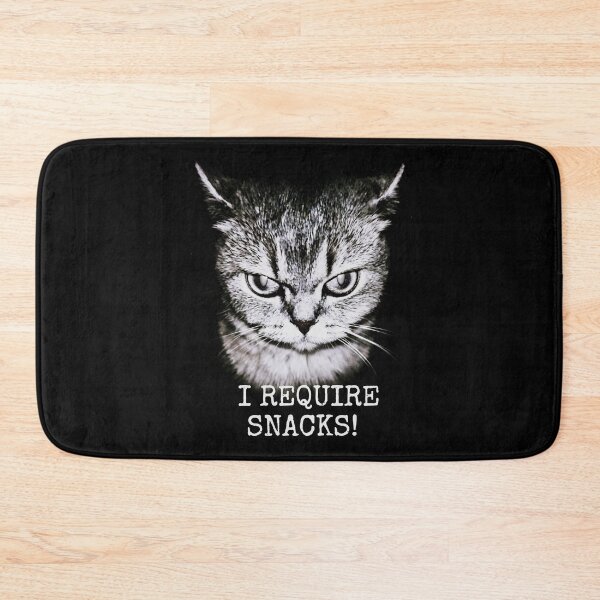 Item preview, I Require Snacks Angry Cat Funny Retro Meme designed and sold by Off-Road-Zone.