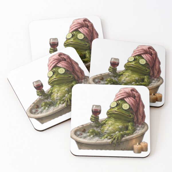 Item preview, Spa Day Frog Relaxation designed and sold by DailyDoodlesBySumbul.