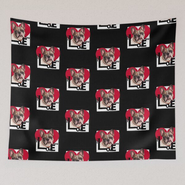 Item preview, I LOVE YOU French Bulldog  designed and sold by SmARTNiki.