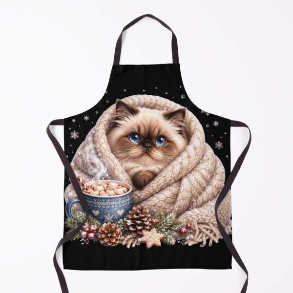 Item preview, Cozy Winter Cat With Hot Chocolate designed and sold by Moody Vibes Studio.