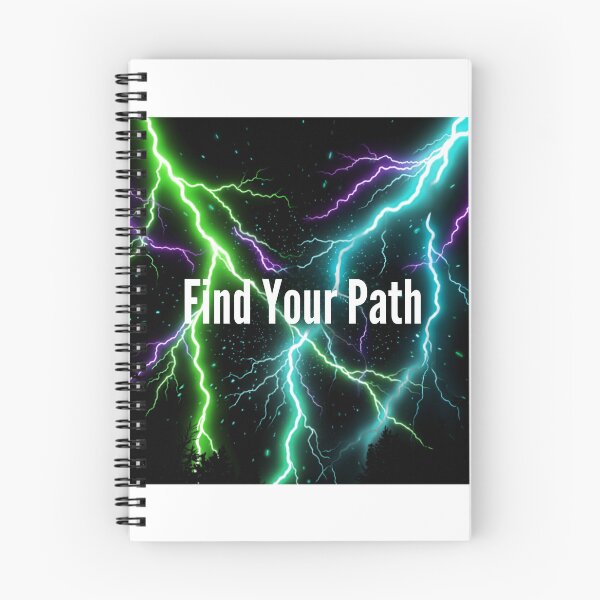 Item preview, Find Your Path Lightning Motivation Quote | Neon Electric Inspirational Typography designed and sold by DervoTeck2767.