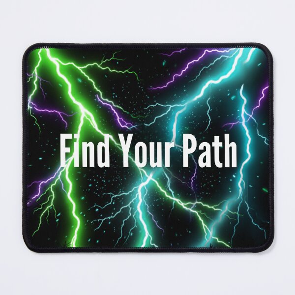 Item preview, Find Your Path Lightning Motivation Quote | Neon Electric Inspirational Typography designed and sold by DervoTeck2767.