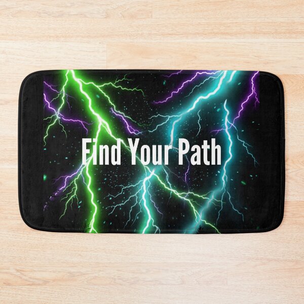 Item preview, Find Your Path Lightning Motivation Quote | Neon Electric Inspirational Typography designed and sold by DervoTeck2767.
