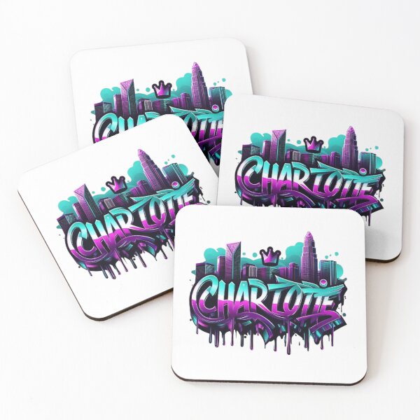 Item preview, Charlotte Graffiti Skyline Queen City Art designed and sold by ROVVI.