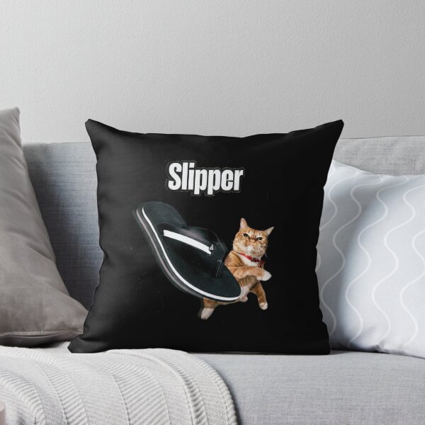 Item preview, Slipper Funny Orange Cat Meme Flying Flip Flop designed and sold by Off-Road-Zone.