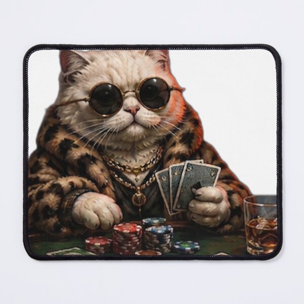 Item preview, High Roller Poker Cat designed and sold by DailyDoodlesBySumbul.