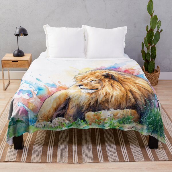 Item preview, Male Lion in Watercolor designed and sold by tomorrowsart.