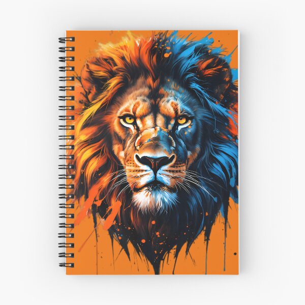 Item preview, Majestic Lion King - Bold Expressionist Fire & Ice Paint Splatter Art designed and sold by Structure-Blue.