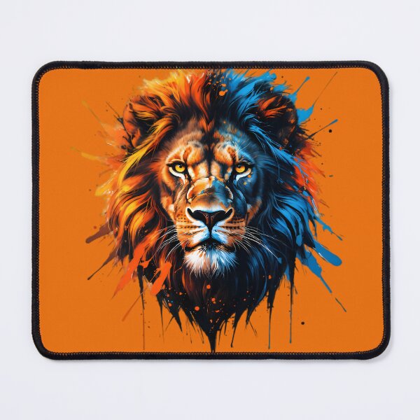 Item preview, Majestic Lion King - Bold Expressionist Fire & Ice Paint Splatter Art designed and sold by Structure-Blue.