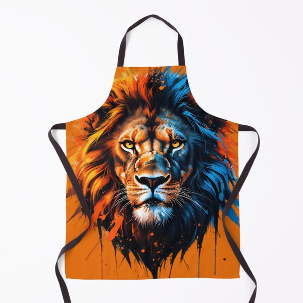 Item preview, Majestic Lion King - Bold Expressionist Fire & Ice Paint Splatter Art designed and sold by Structure-Blue.