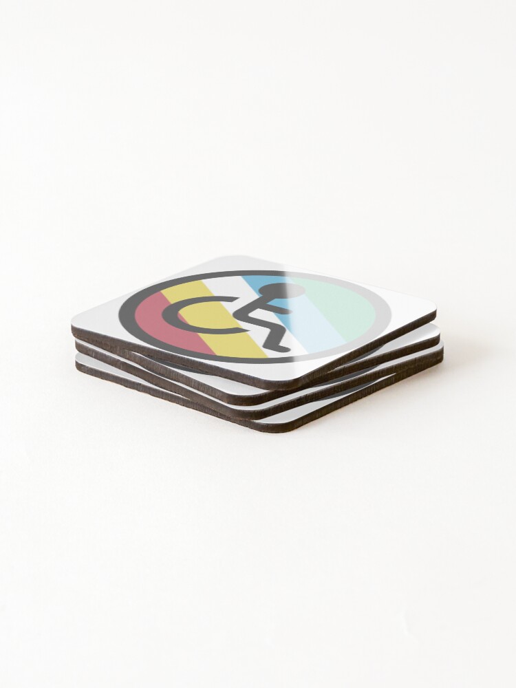 Thumbnail 4 of 5, Coasters (Set of 4), Disability pride  designed and sold by RACHELDF.