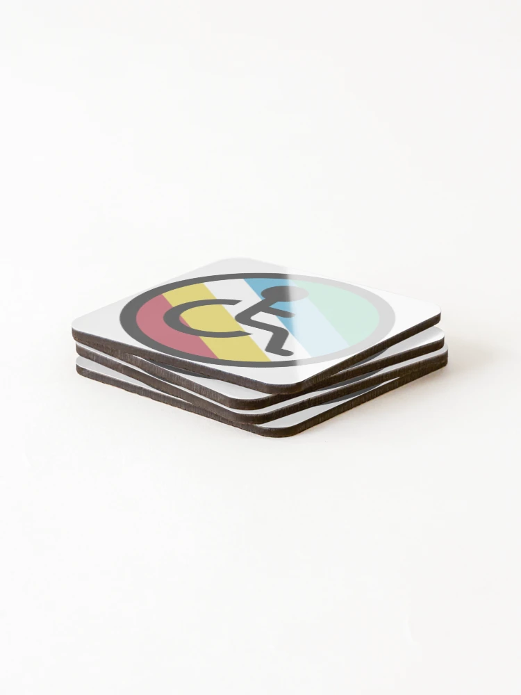 Thumbnail 4 of 5, Coasters (Set of 4), Disability pride designed and sold by Rachel the Artist .