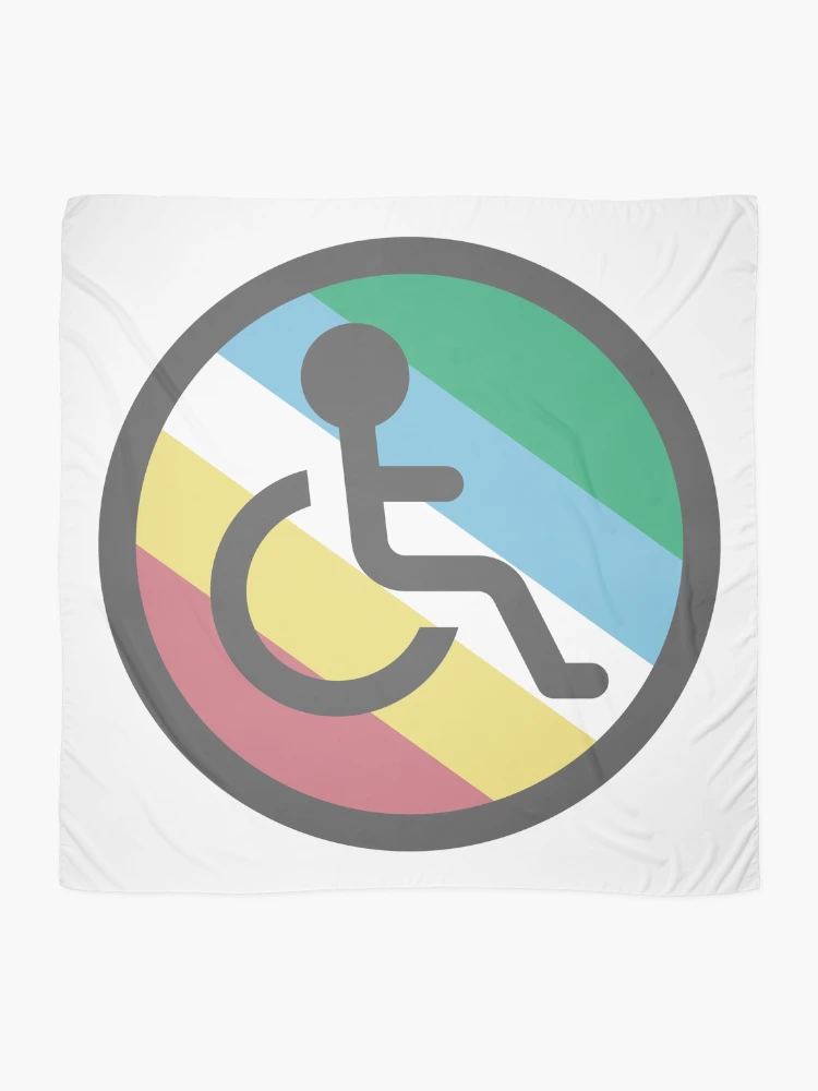 Thumbnail 2 of 3, Scarf, Disability pride designed and sold by Rachel the Artist .