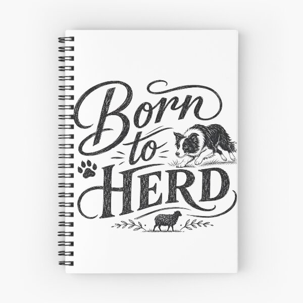 Item preview, Border Collie Vintage Herding Dog Typography Design designed and sold by PawverseDesigns.