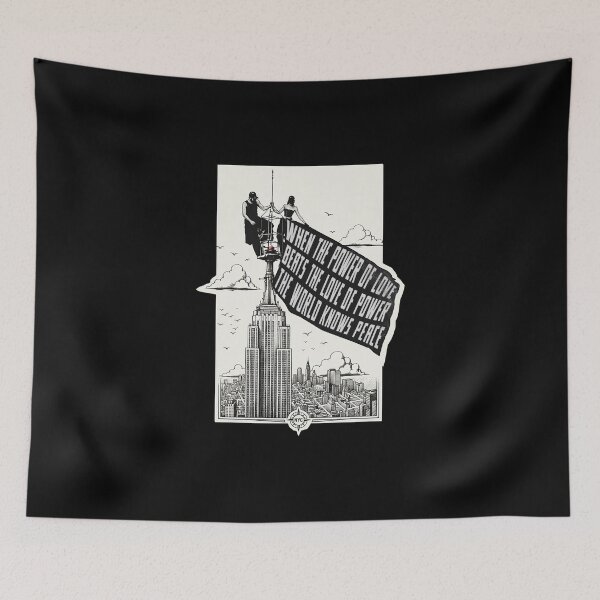 Item preview, Empire State Building Love Banner | Viral Couple Graphic 2026 designed and sold by TheHouseMaster.