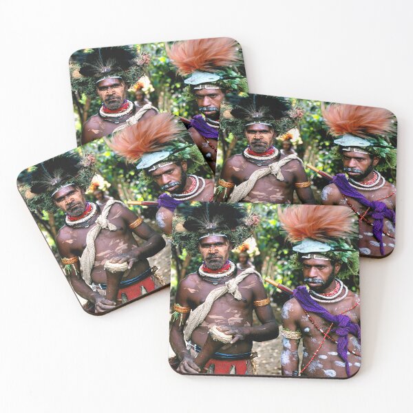 Item preview, Papua New Guinea Villagers With Feather Headdresses Photo designed and sold by DEC02.