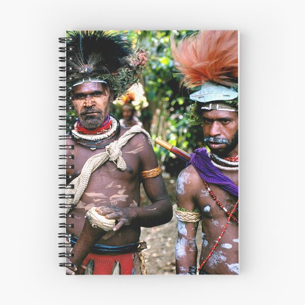 Item preview, Papua New Guinea Villagers With Feather Headdresses Photo designed and sold by DEC02.