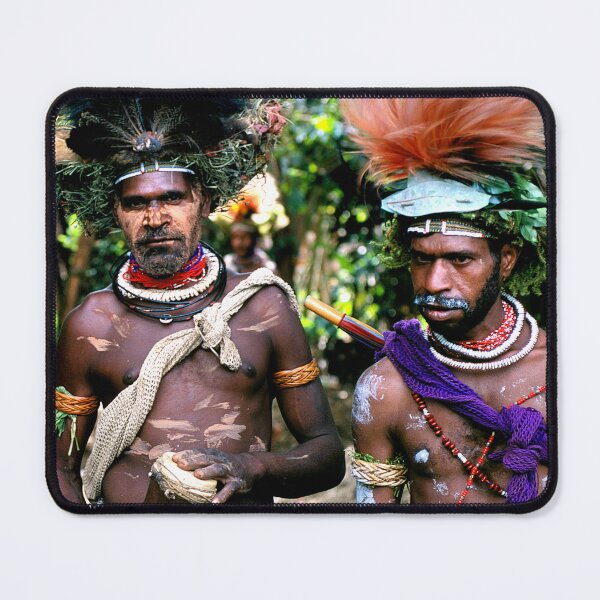 Item preview, Papua New Guinea Villagers With Feather Headdresses Photo designed and sold by DEC02.